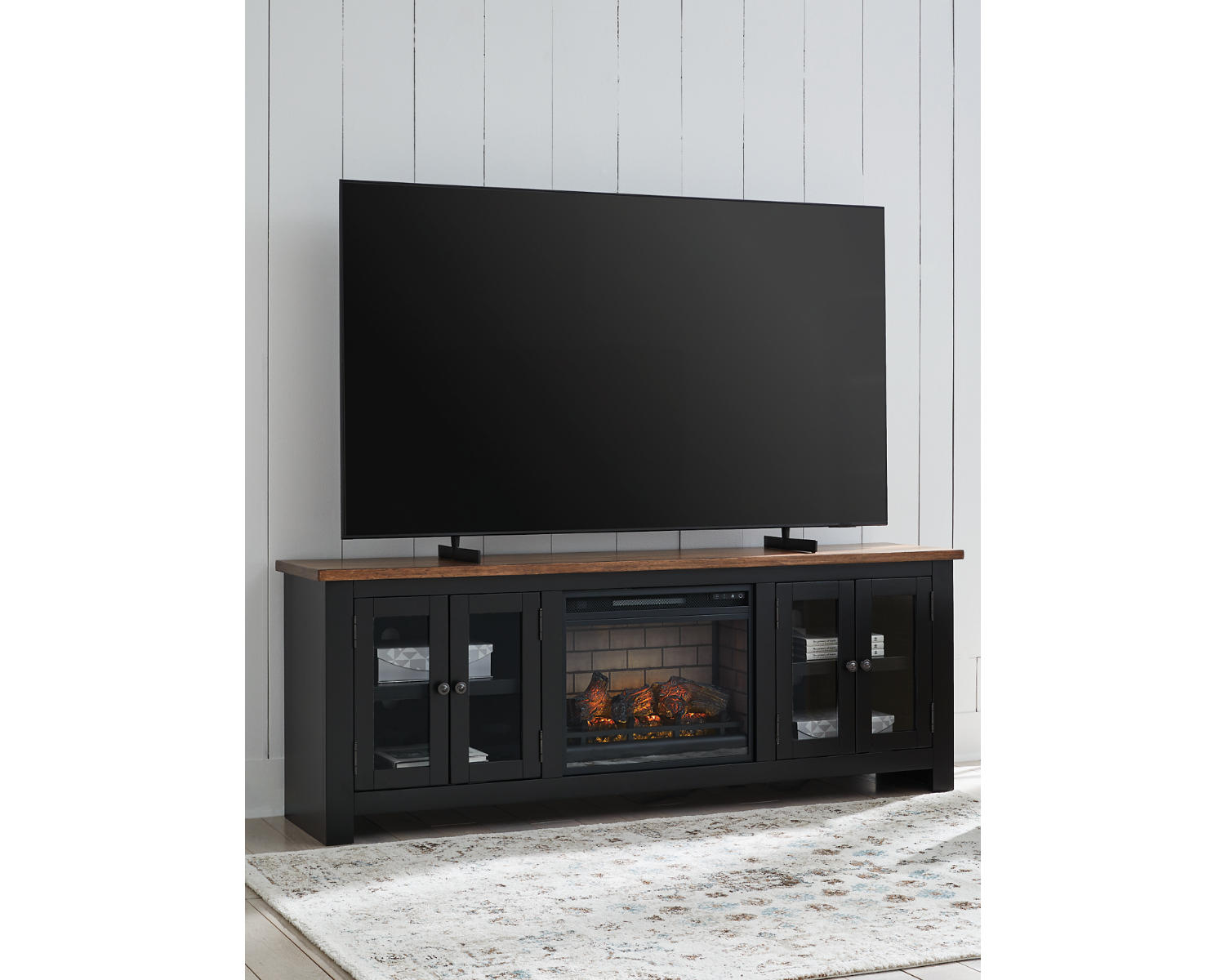Wildenauer 76" TV Stand with Electric Fireplace