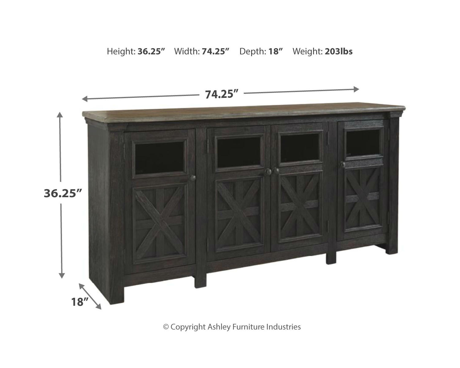 Tyler Creek 74" TV Stand