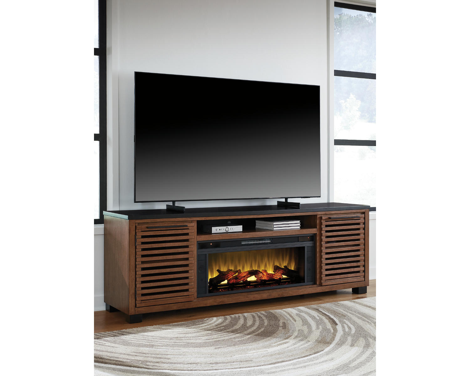 Kallari 84" TV Stand with Electric Fireplace