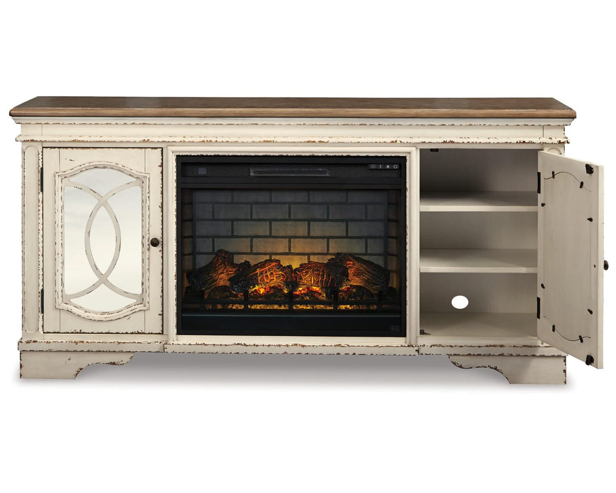 Realyn 74" TV Stand with Electric Fireplace