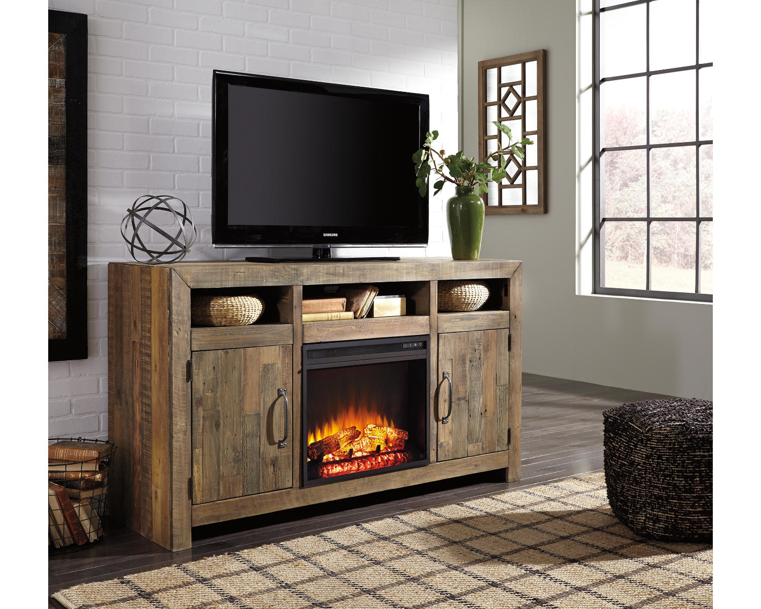 Sommerford 62" TV Stand with Electric Fireplace