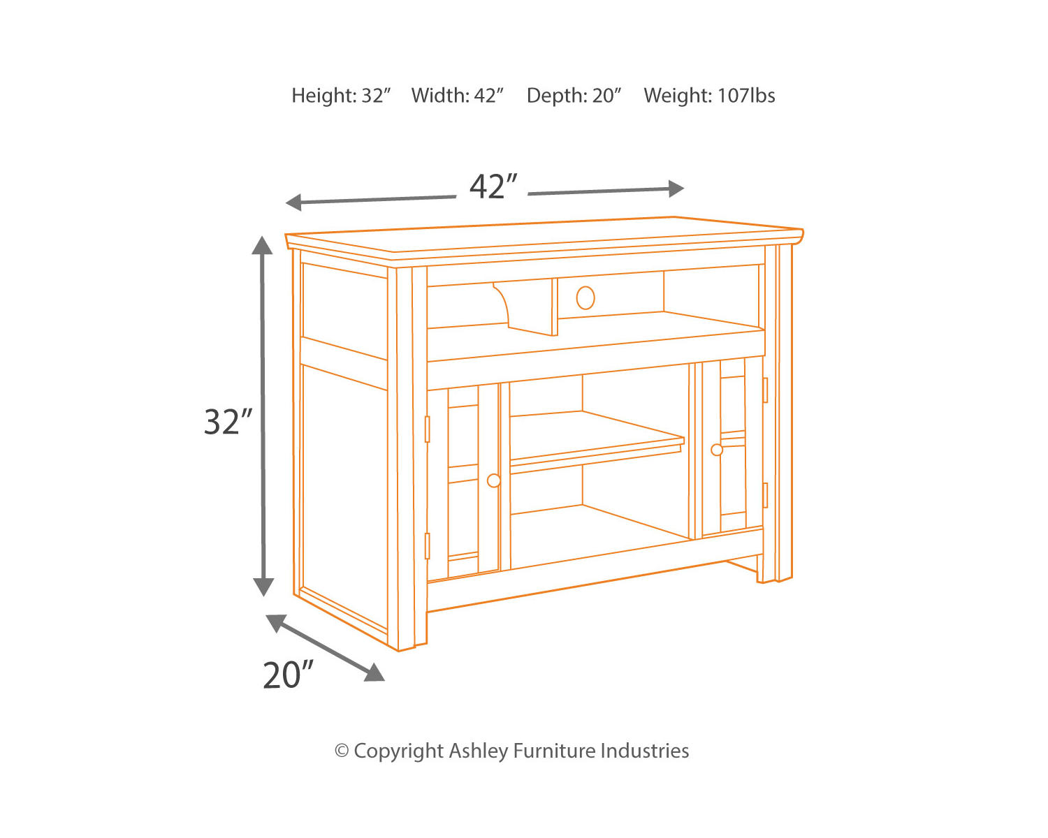 Harpan 42" TV Stand