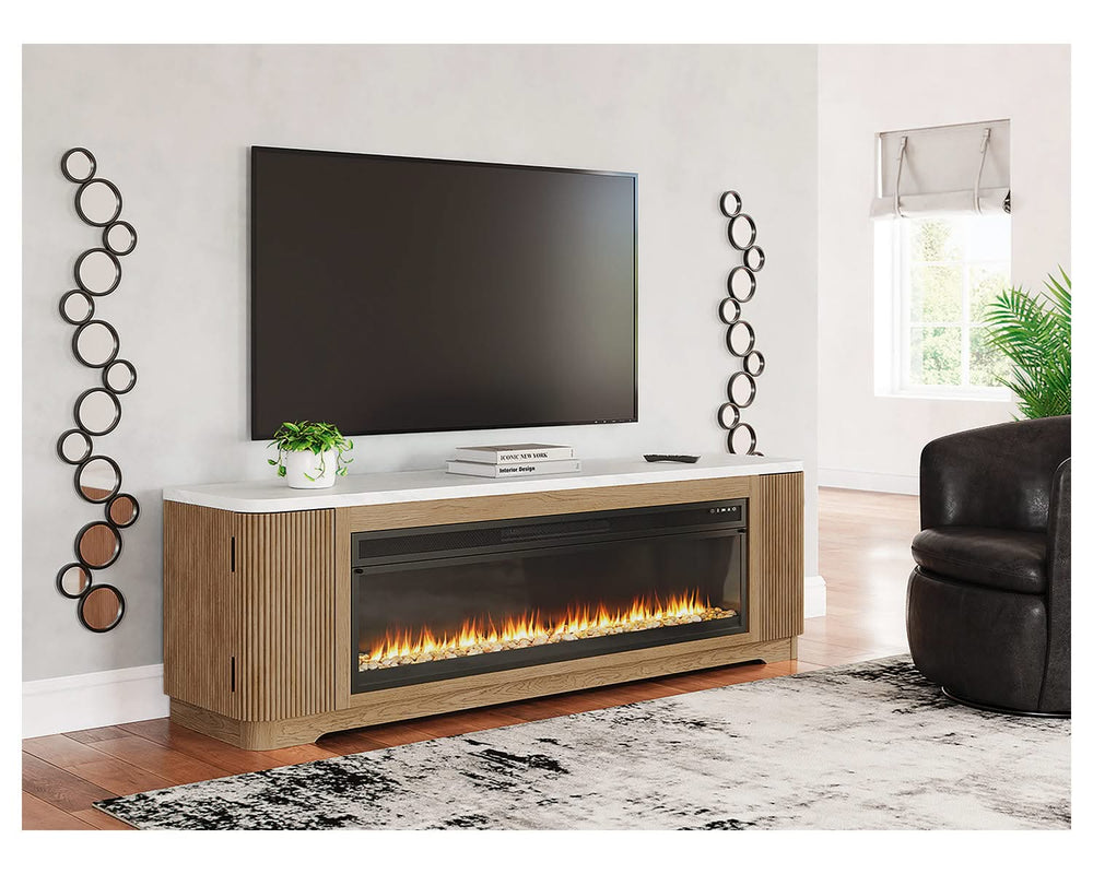 Mueble para TV Camdill de 80" con chimenea eléctrica