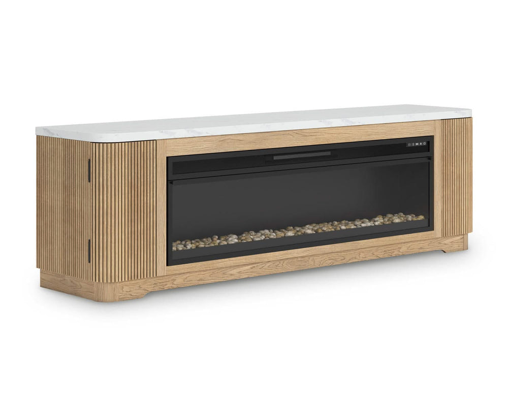 Mueble para TV Camdill de 80" con chimenea eléctrica