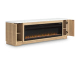 Mueble para TV Camdill de 80" con chimenea eléctrica