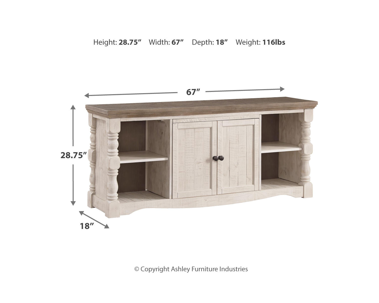 Havalance 67" TV Stand