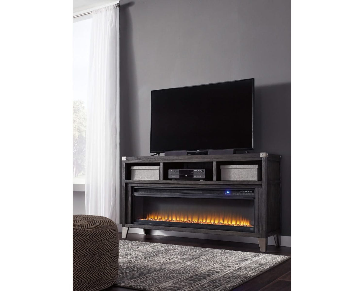 Mueble para TV Todoe de 65" con chimenea eléctrica