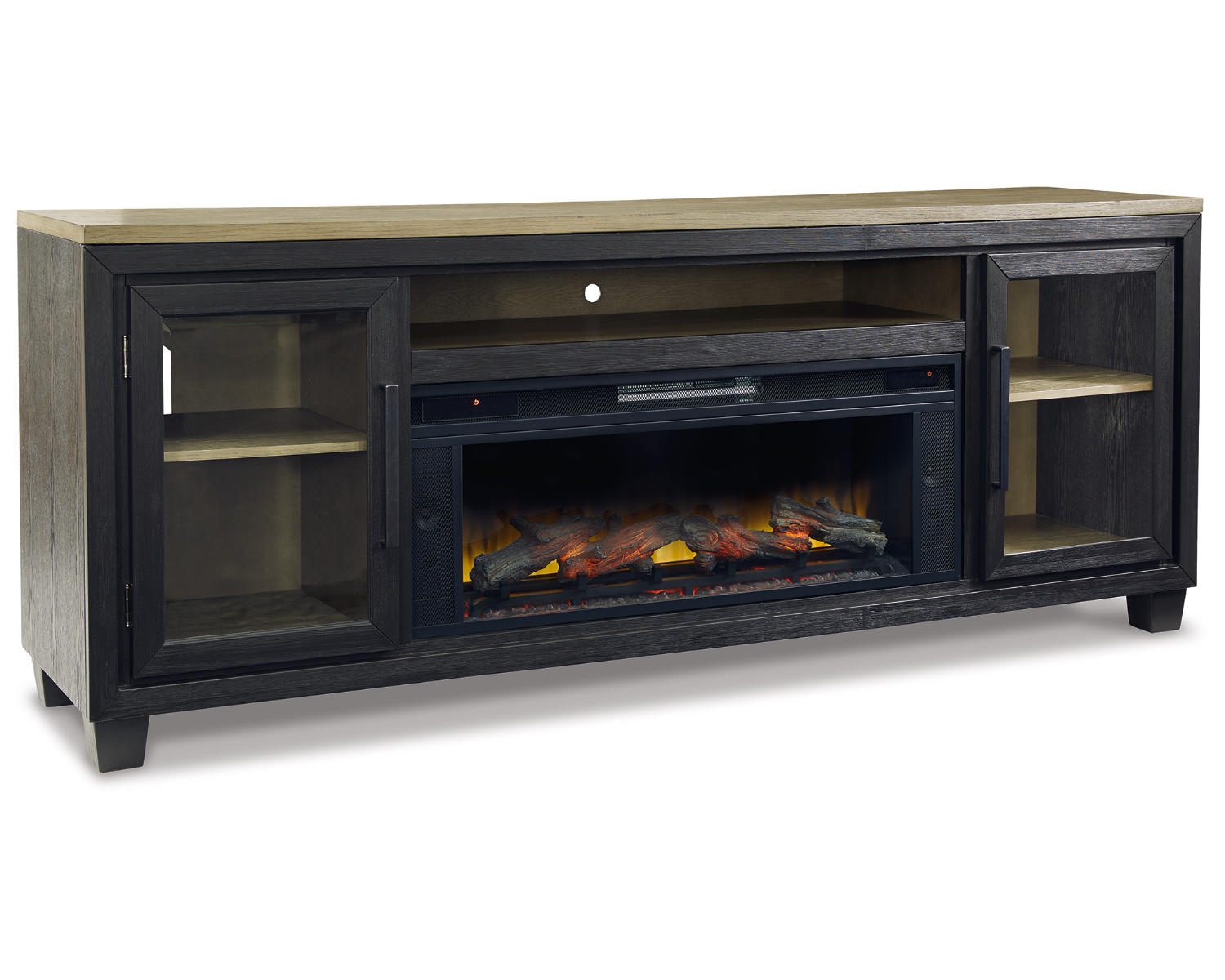 Foyland 83" TV Stand with Electric Fireplace