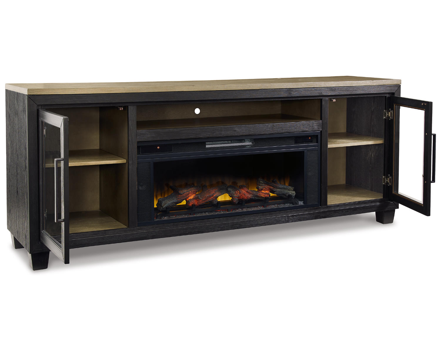 Foyland 83" TV Stand with Electric Fireplace