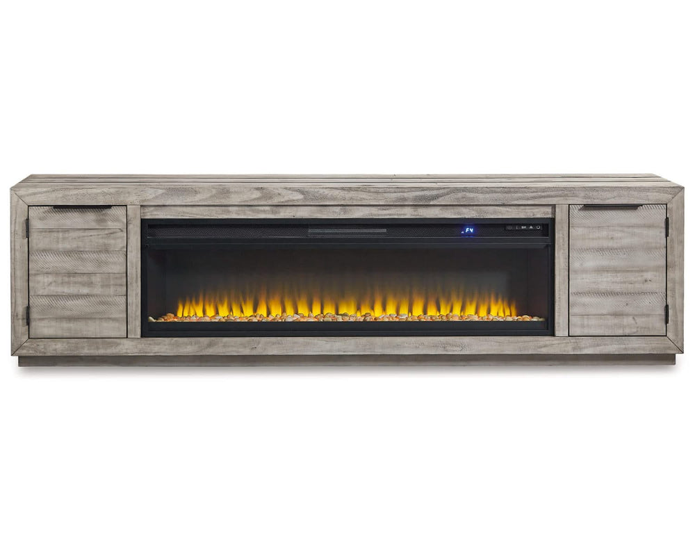 Naydell 92" TV Stand with Electric Fireplace