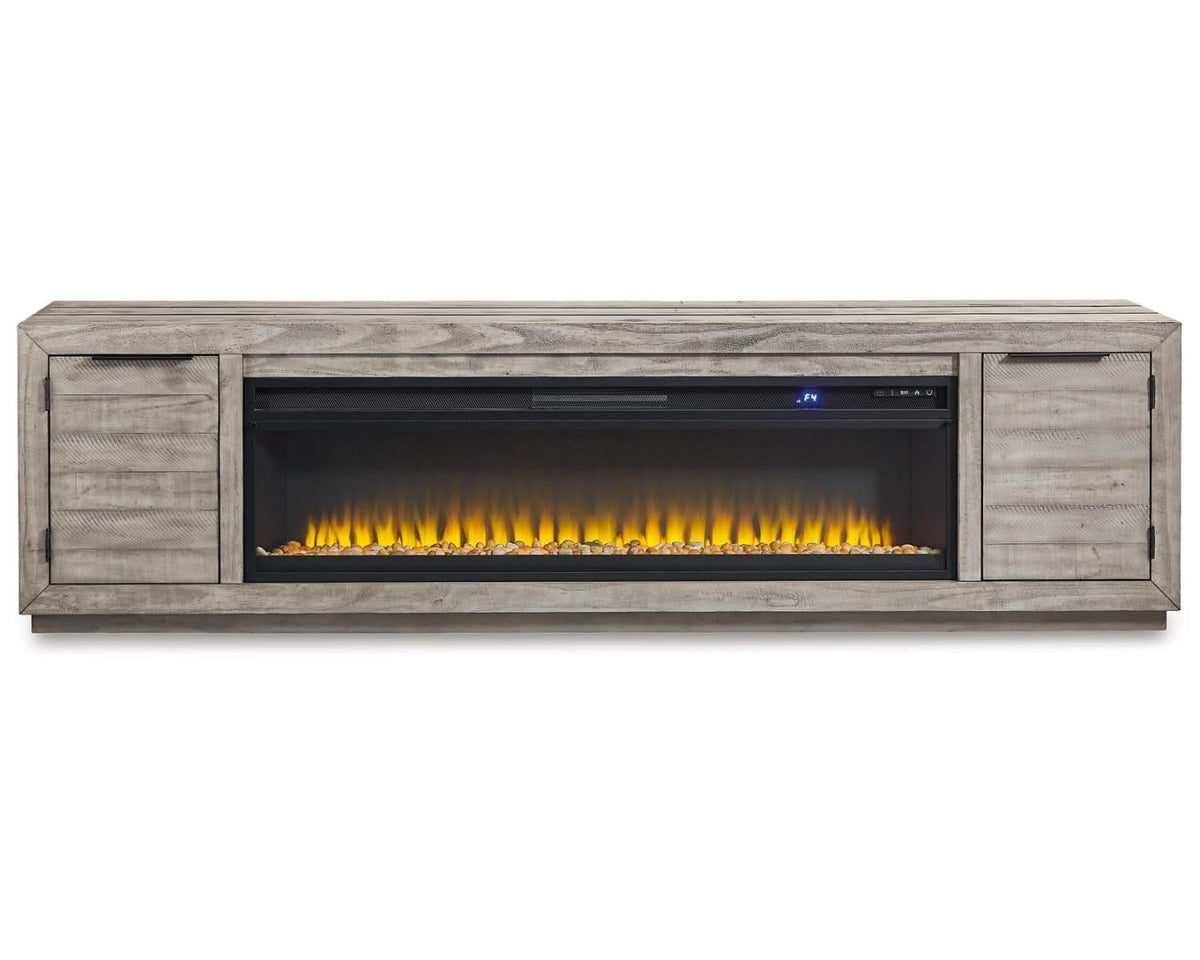 Naydell 92" TV Stand with Electric Fireplace
