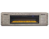 Naydell 92" TV Stand with Electric Fireplace