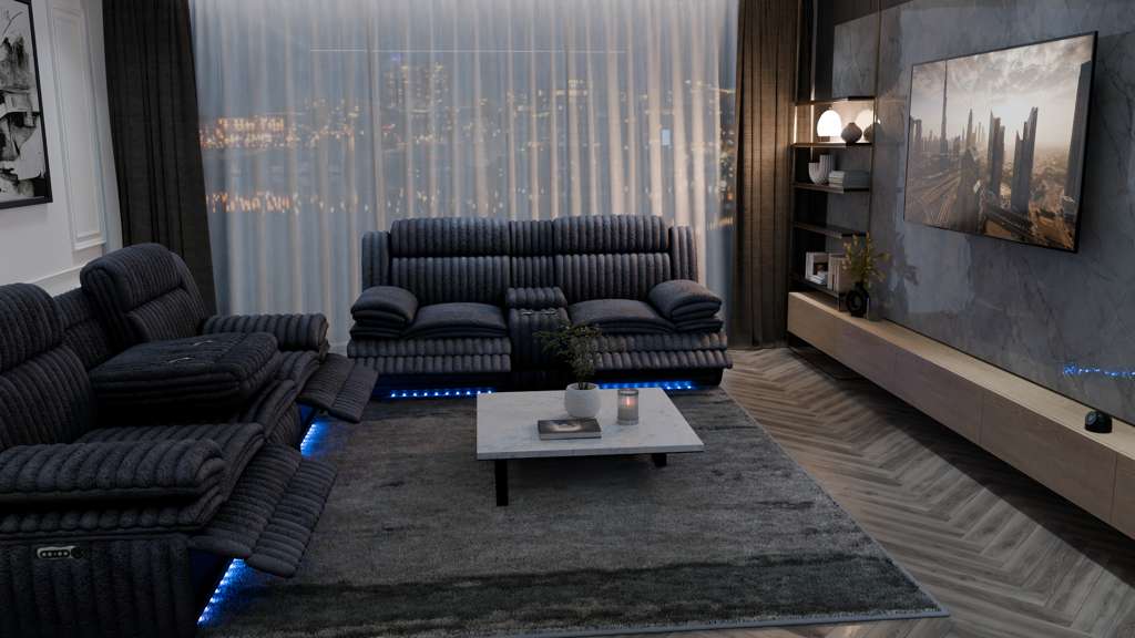 U8686 Mikano Exclusive Courtney Sofa & Loveseat With Emersive Experience Collection