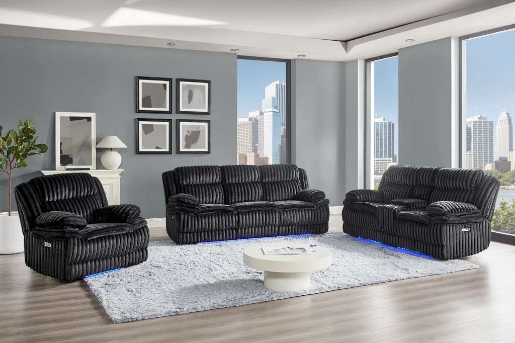 Sofá y loveseat Courtney exclusivos de Mikano U8686 con la colección Emersive Experience