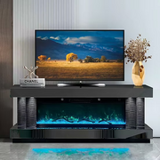 Fireplace Berch wood style LEDs TV Mantua