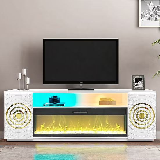 Lowell Electric Fireplace Entertainment System