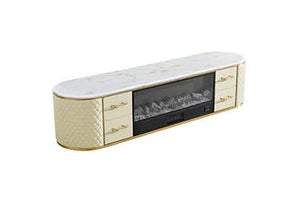 G2012 Marble Top Oval Shape Electric Fireplace