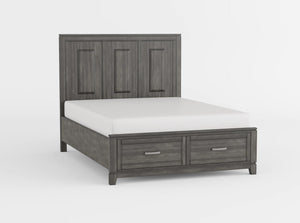 Queen Platform Bed with Footboard Storage