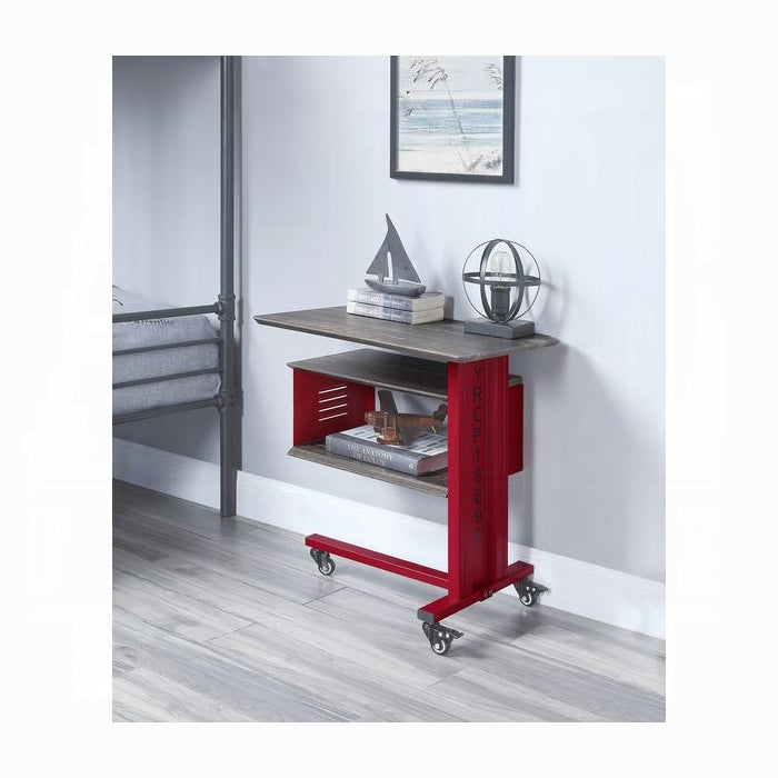Cargo Accent Table W/Wall Shelf