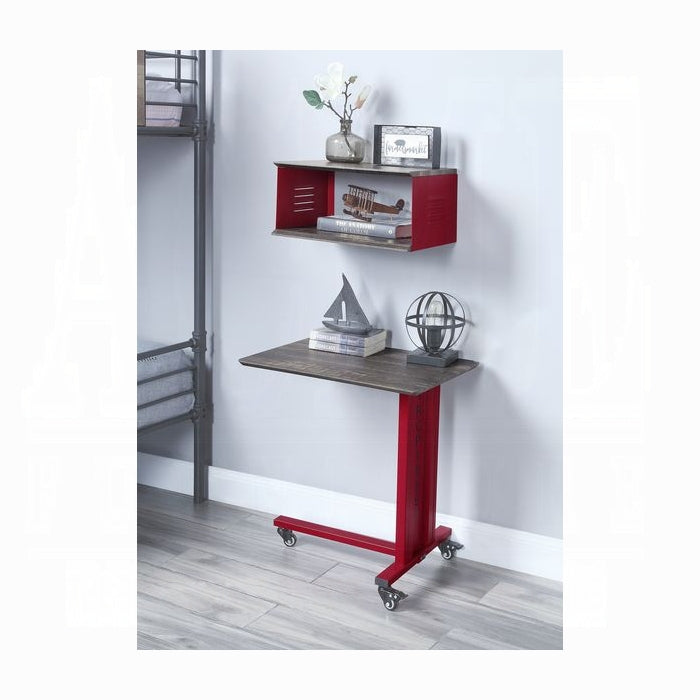 Cargo Accent Table W/Wall Shelf