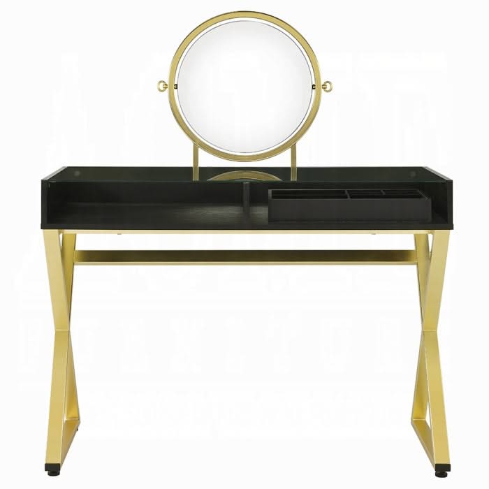 Coleen Vanity Desk W/Mirror & Jewelry Tray