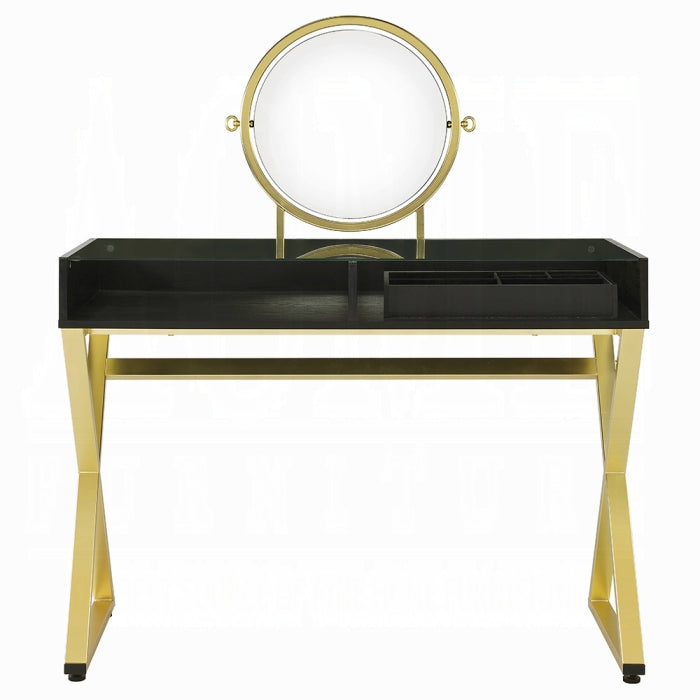 Coleen Vanity Desk W/Mirror & Jewelry Tray