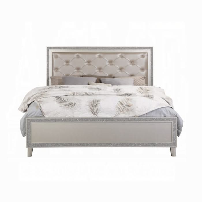 Sliverfluff Queen Bed W/Led