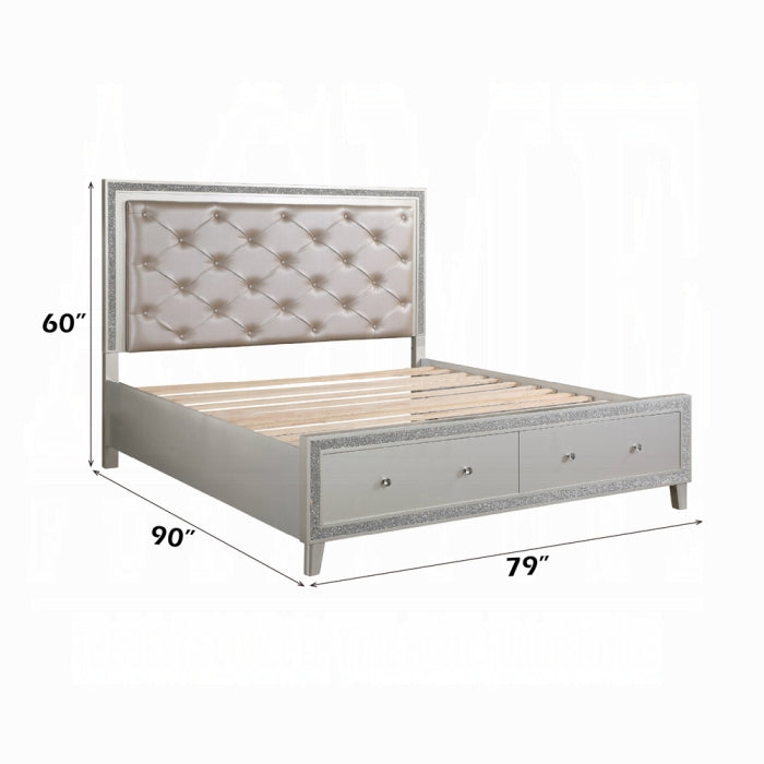 Sliverfluff CK Bed W/Led & Storages