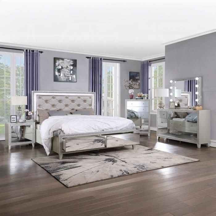 Cama Sliverfluff CK con LED y almacenamiento