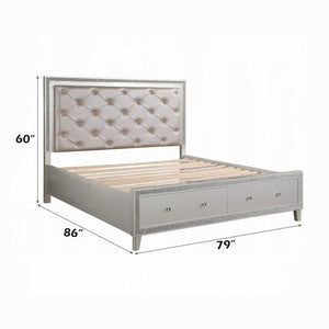Sliverfluff EK Bed W/Led & Storage