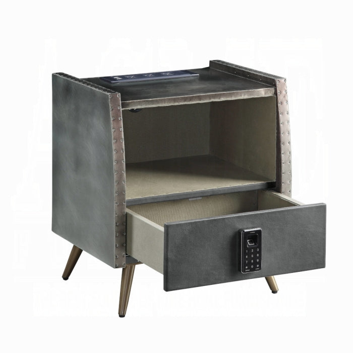 Doris Nightstand W/USB & Electric Lock