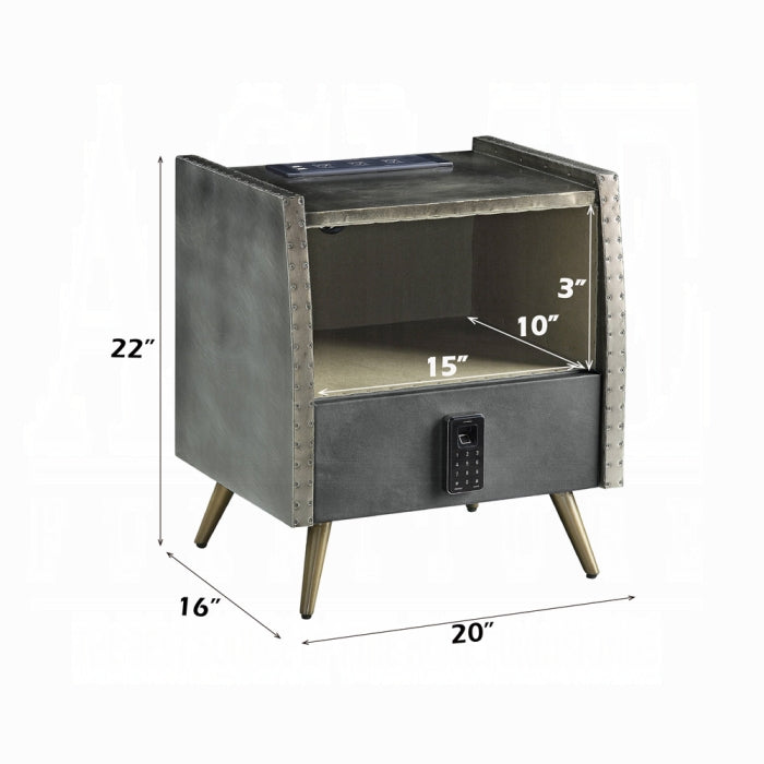 Doris Nightstand W/USB & Electric Lock