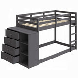 Gaston Twin/Twin Bunk Bed W/4 Drawers & 3 Compartments