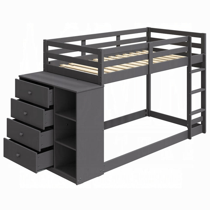 Gaston Twin/Twin Bunk Bed W/4 Drawers & 3 Compartments