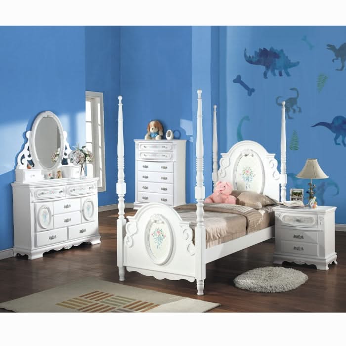 Cama matrimonial Flora con dosel