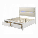 Tarian Queen Bed W/LED & Storage