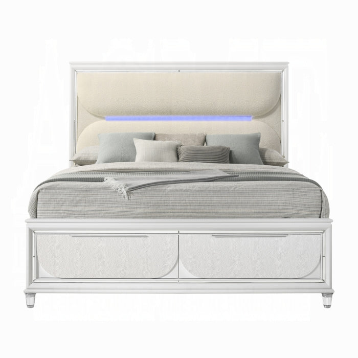 Tarian Queen Bed W/LED & Storage