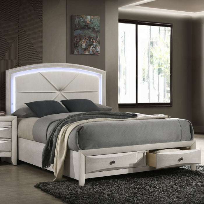 Ramondi EK Bed w/Storage & LED
