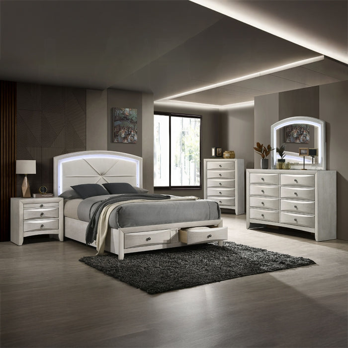 Ramondi EK Bed w/Storage & LED