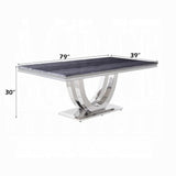 Mesa de comedor Cambrie con cubierta de piedra artificial