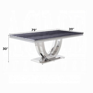 Mesa de comedor Cambrie con cubierta de piedra artificial