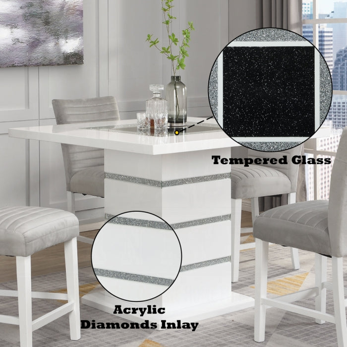 Elizaveta Counter Height Table W/Pedestal Base