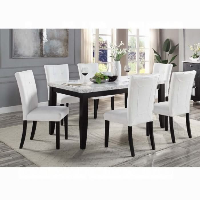 Mesa de comedor Hussein con tablero de mármol