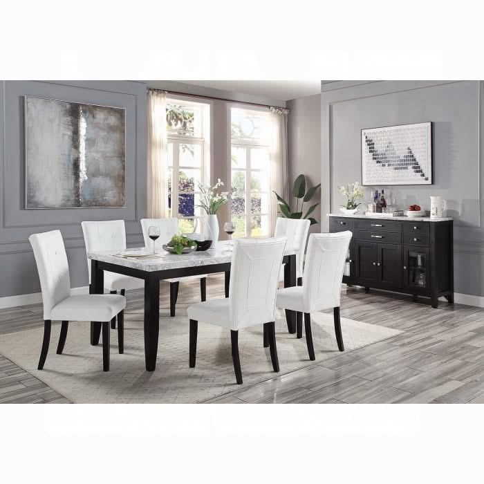 Mesa de comedor Hussein con tablero de mármol