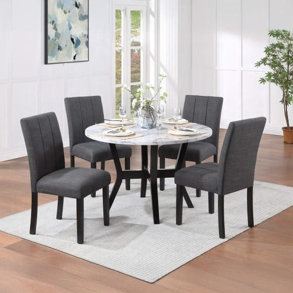 Juego de comedor Kusa de 5 piezas con cubierta de piedra artificial