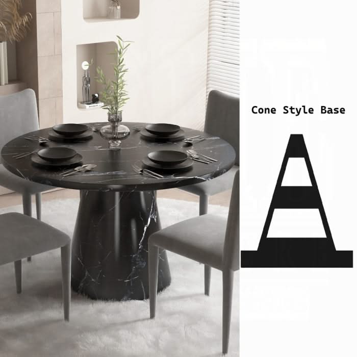 Mesa de comedor Hollis con cubierta de piedra artificial