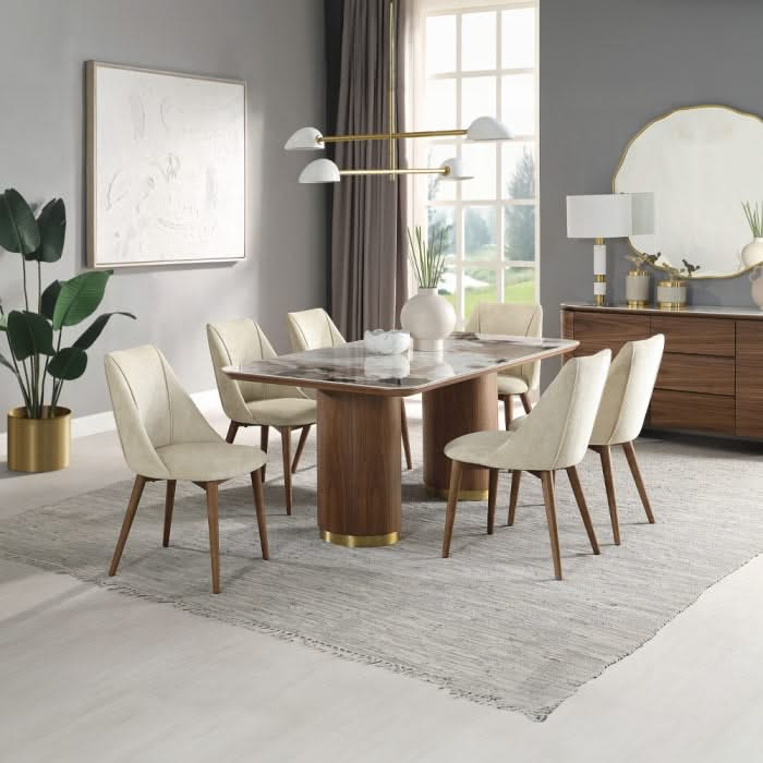 Mesa de comedor Willene con tablero de cerámica