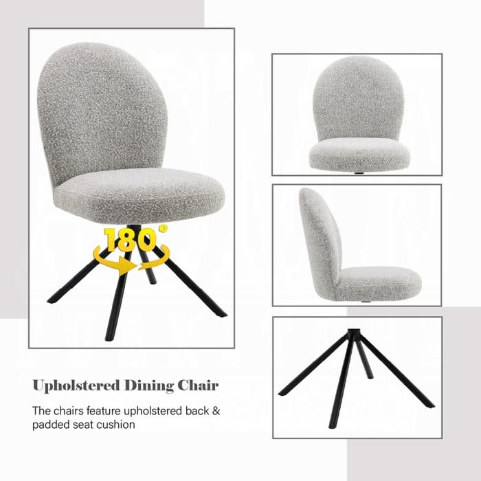 Silla auxiliar Lawton con asiento giratorio (juego de 2)