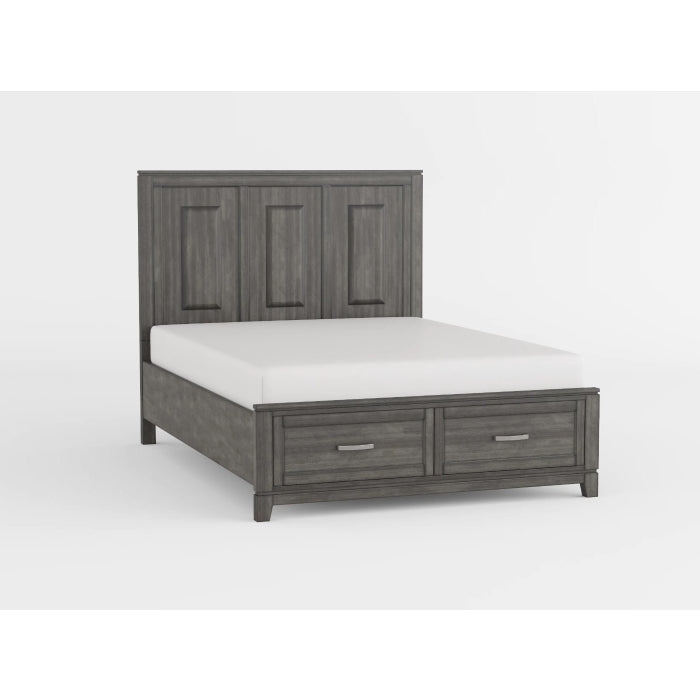 Twin Platform Bed with Footboard Storage