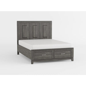 Twin Platform Bed with Footboard Storage